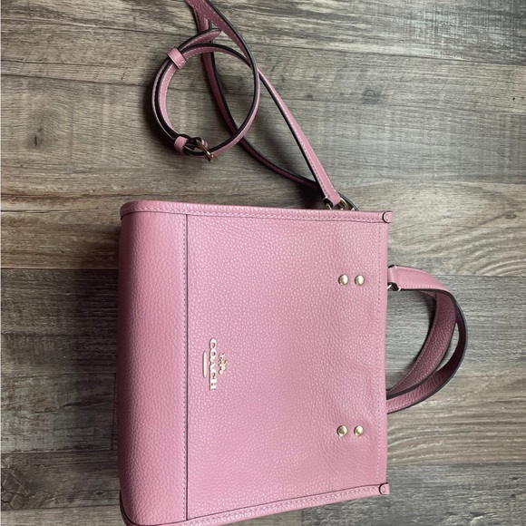 NWT Coach CO971 Dempsey Tote 22 In Refine Pebble Leather True Pink the tote insp - Picture 7 of 10